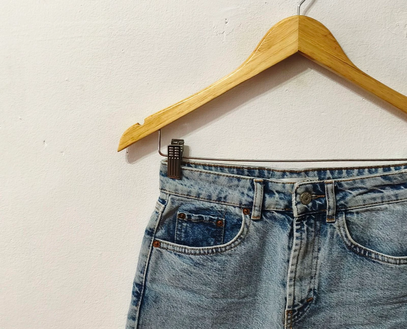 Short vaquero cintura alta azul Pull&Bear mujer Talla 32 – photo 5